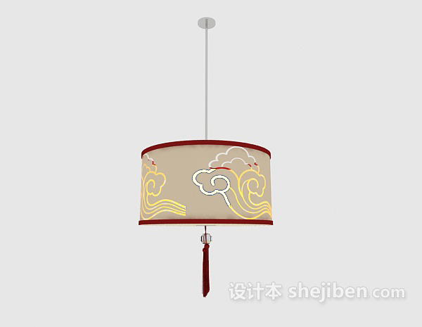 中式风格中式传统餐厅吊灯3d模型下载