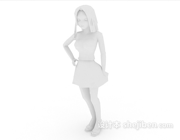 现代风格服装model3d模型下载