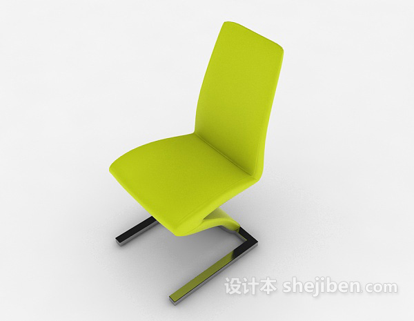 设计本绿色现代风格休闲椅3d模型下载