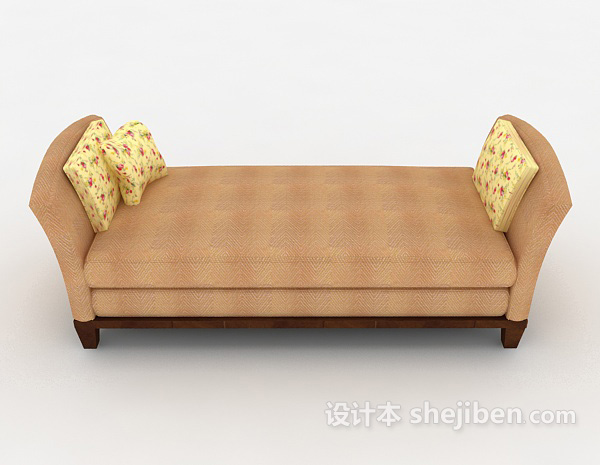 现代风格现代单人躺椅沙发3d模型下载