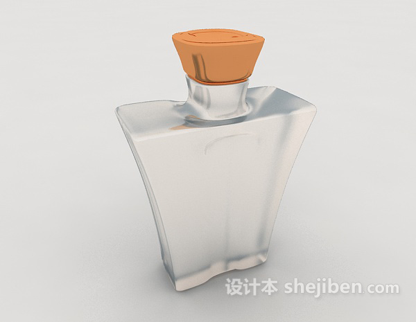 免费简约玻璃瓶3d模型下载