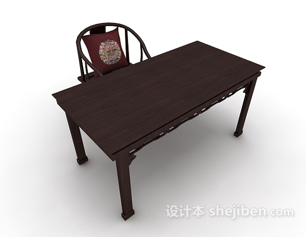 传统中式桌椅3d模型下载