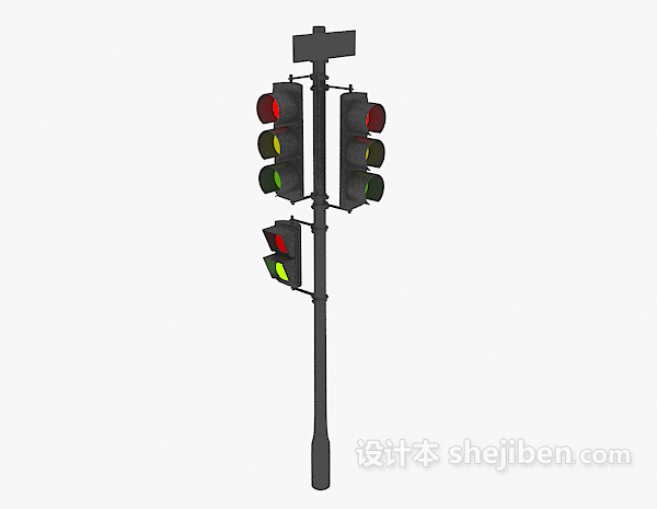 公交信号灯3d模型下载