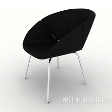 黑色现代风格休闲椅3d模型下载