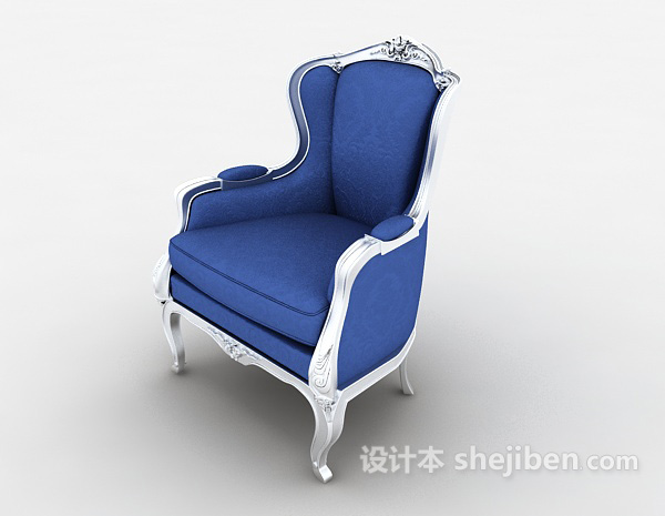 设计本欧式经典单人沙发3d模型下载