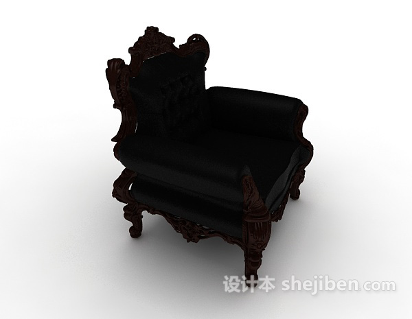 设计本传统欧式风格单人沙发3d模型下载
