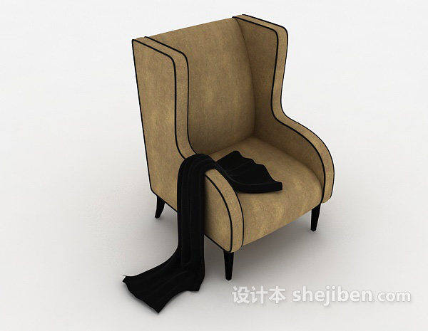 欧式简洁家居沙发3d模型下载