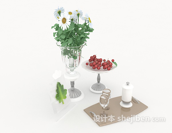 免费家居植物摆设品3d模型下载