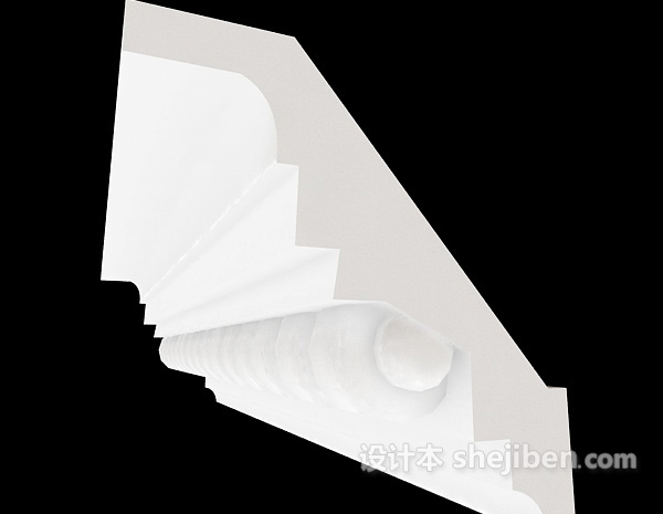 设计本石材白色构件3d模型下载