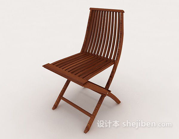 精简实木家居椅3d模型下载