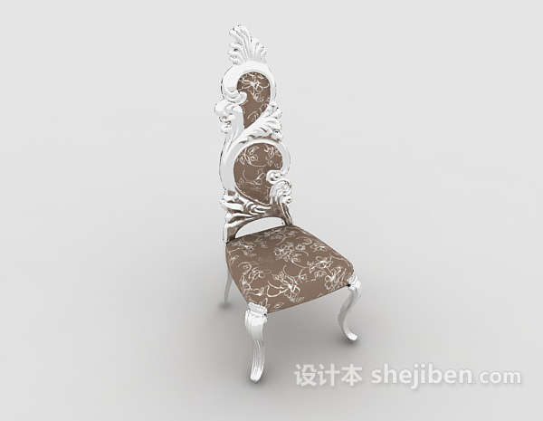 免费高档欧式餐椅3d模型下载