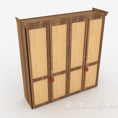 新中式衣柜3d模型下载