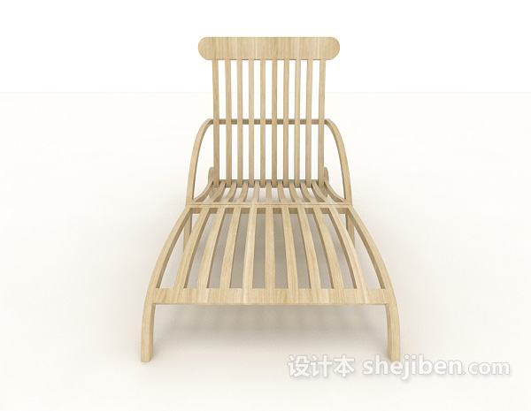 现代风格实木休闲凉椅3d模型下载