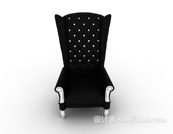 欧式风格欧式高贵靠背椅3d模型下载