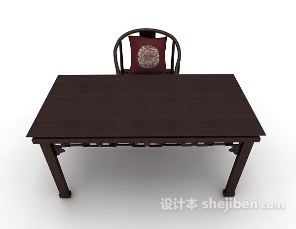 免费传统中式桌椅3d模型下载