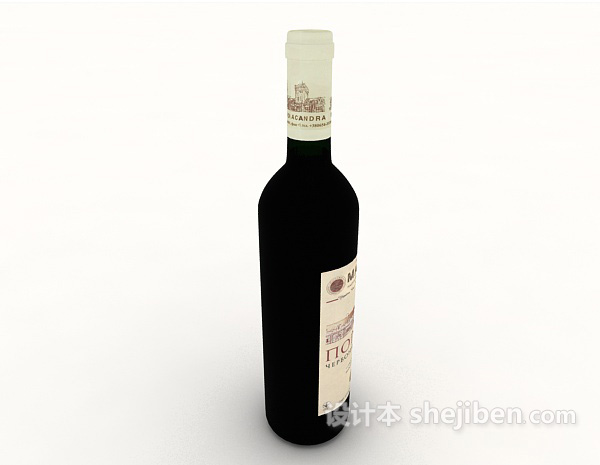 免费欧式红酒3d模型下载
