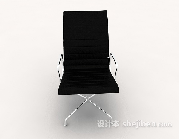 现代风格简约精简黑色办公椅3d模型下载