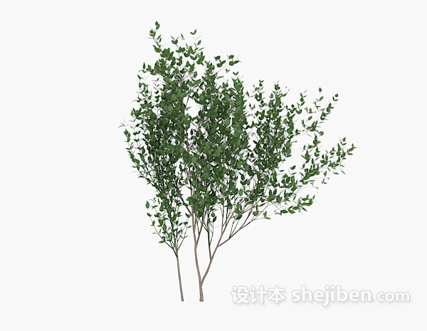 现代风格培育绿色树苗3d模型下载