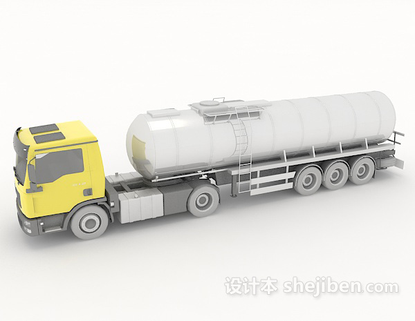 设计本大型货物卡车3d模型下载