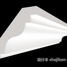 白色简约石膏线3d模型下载