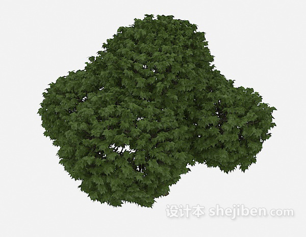 免费心形绿树3d模型下载