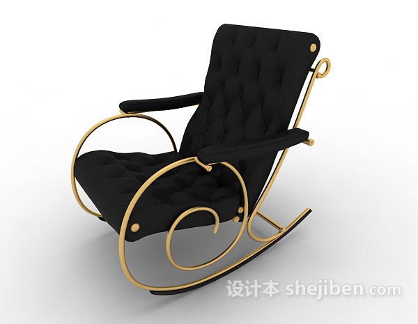 设计本欧式风格摇椅3d模型下载