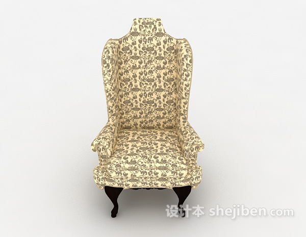 现代风格高档单人沙发3d模型下载