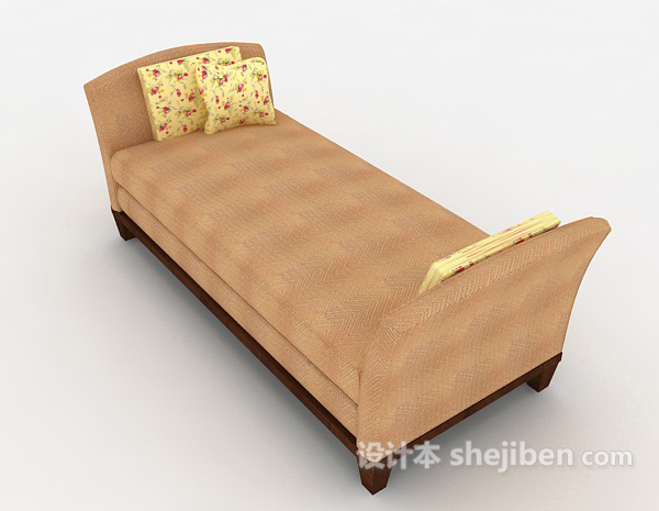 设计本现代单人躺椅沙发3d模型下载