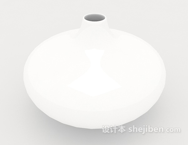 现代风格白色陶瓷摆设品3d模型下载