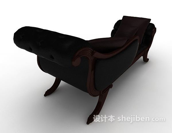 设计本实木贵妃椅3d模型下载