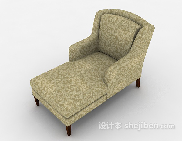 设计本单人沙发躺椅3d模型下载