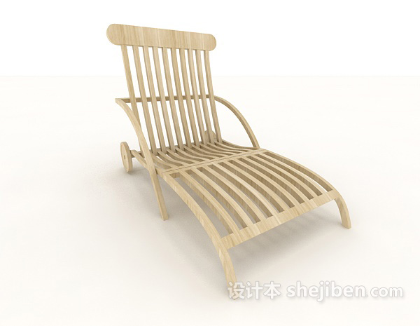 免费实木休闲凉椅3d模型下载
