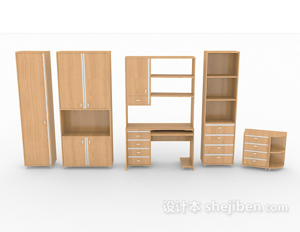现代风格家居衣柜、展示柜3d模型下载