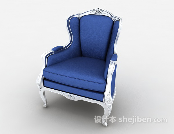 免费欧式经典单人沙发3d模型下载