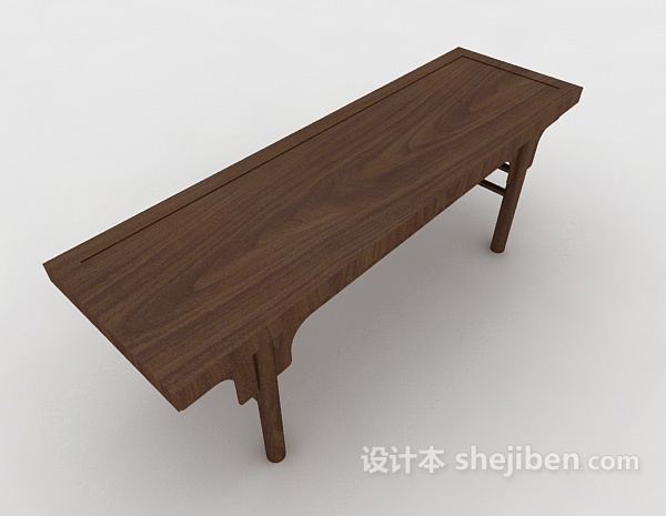 中式传统餐椅3d模型下载