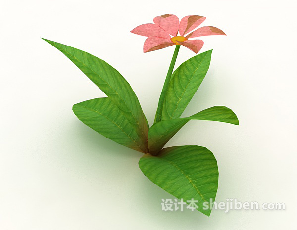 现代风格室外植物花朵3d模型下载