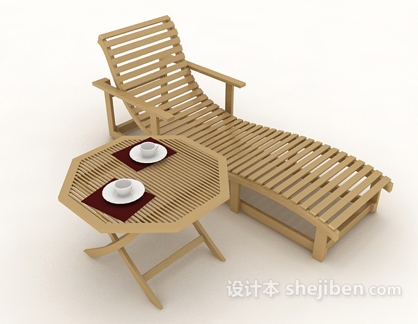 家居休闲躺椅3d模型下载