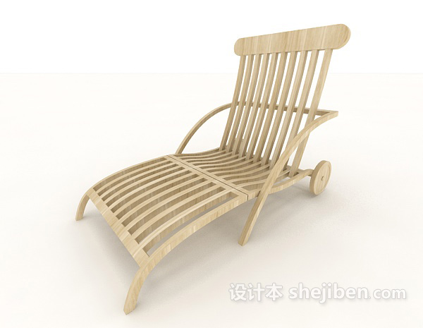 实木休闲凉椅3d模型下载