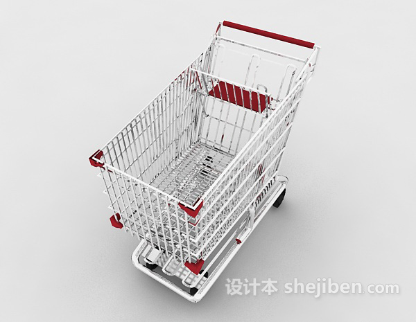 设计本常见超市购物车3d模型下载