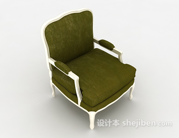 绿色梳妆椅3d模型下载