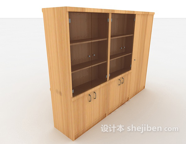 设计本简约实木现代衣柜3d模型下载