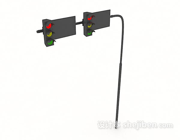 交通红绿灯3d模型下载