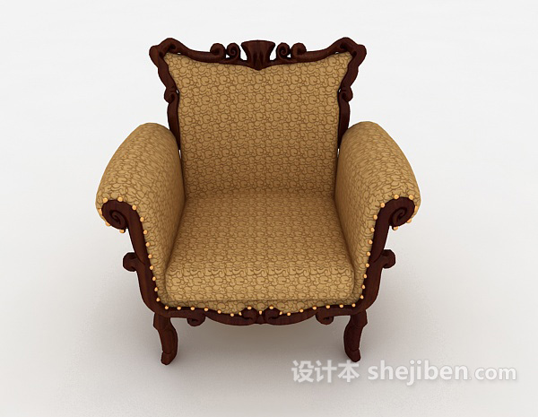 欧式风格豪华欧式家居椅3d模型下载