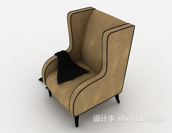 设计本欧式简洁家居沙发3d模型下载