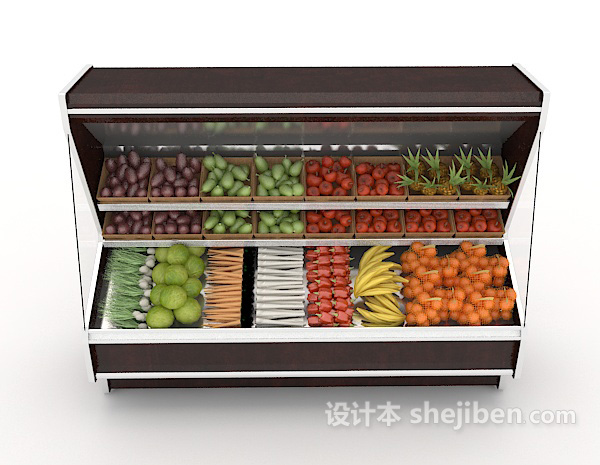现代风格超市冷藏大冰柜3d模型下载