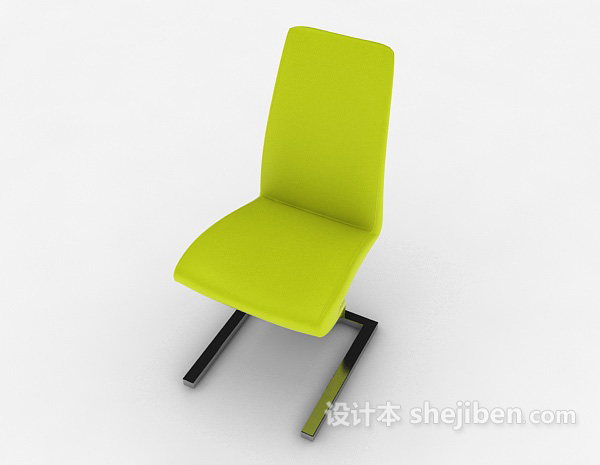 免费绿色现代风格休闲椅3d模型下载
