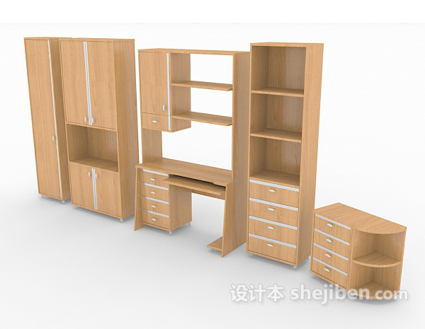设计本家居衣柜、展示柜3d模型下载