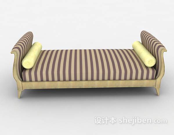 现代风格条纹躺椅沙发3d模型下载