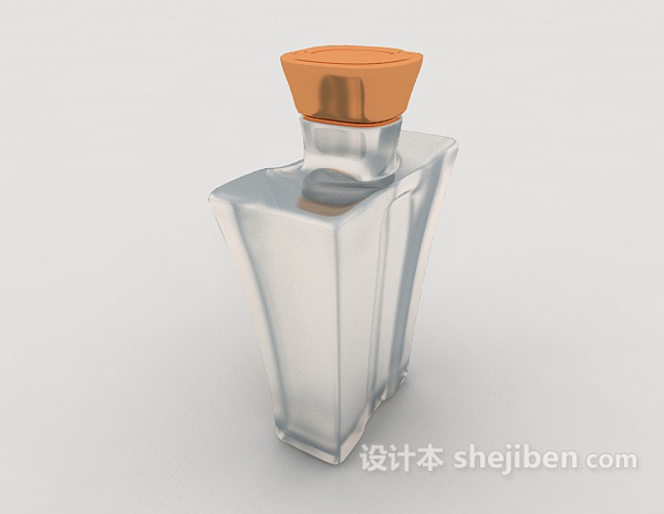 设计本简约玻璃瓶3d模型下载