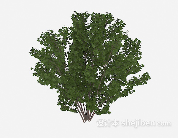 现代风格室外植物绿树3d模型下载